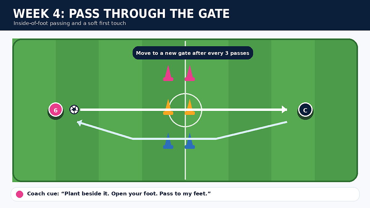Stage 4 drill diagram: PASSING PARTNER